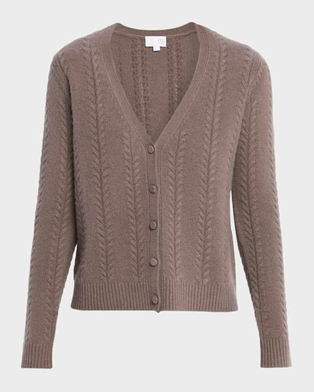 Cashmere Cable-Knit Cardigan